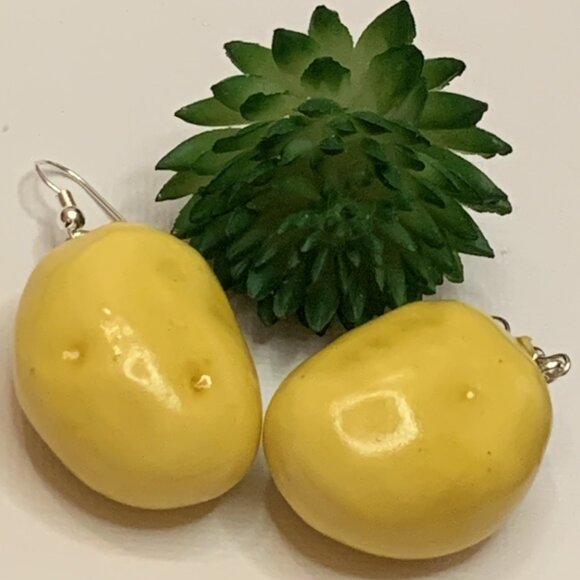 Potato Earring, Funny Food Earring, Food Jewelry, Gift Idea, Cooking Earring - Picture 1 of 7
